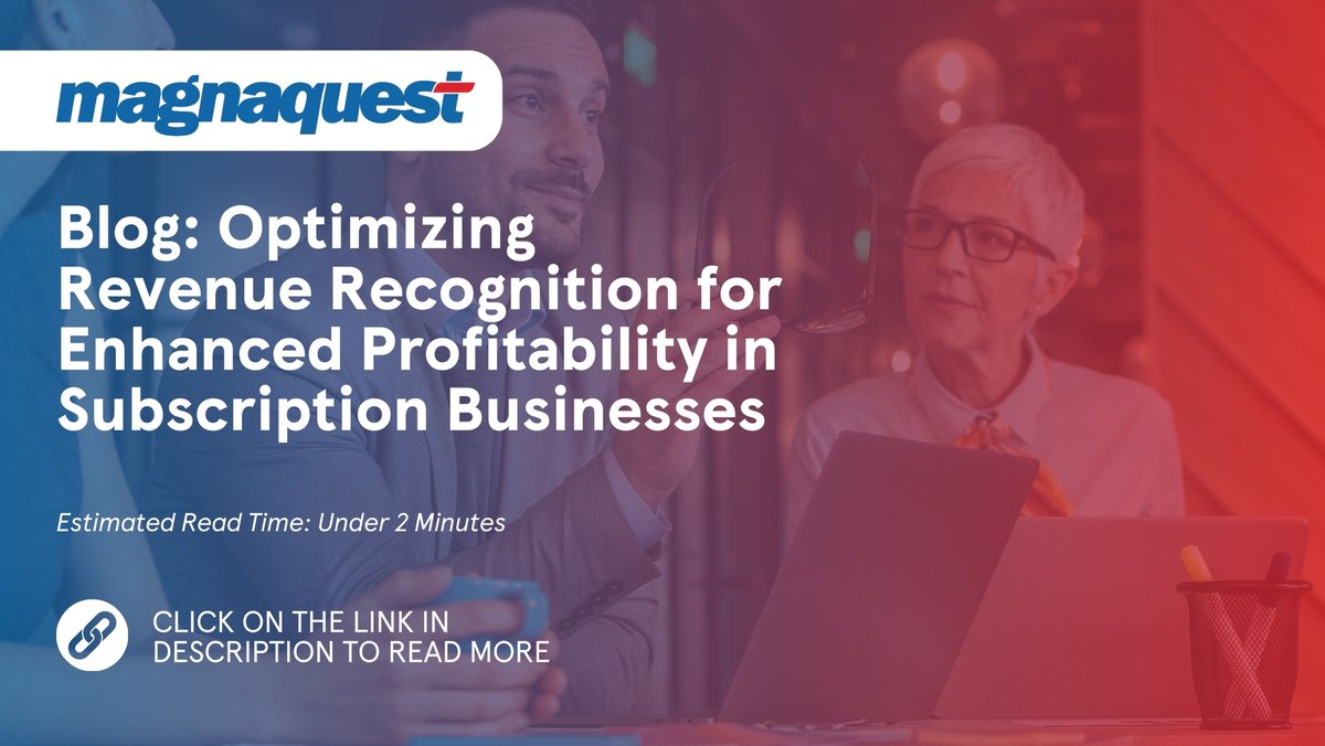 Unlock the key to sustainable profitability in your #subscriptionbusiness! Optimize #revenuerecognition for accurate #financialinsights, #data-driven decision-making, and a smoother #customerexperience.

magnaquest.com/optimizing-rev…