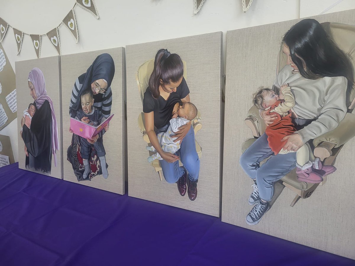 HealthwatchBwD's tweet image. The team are at Livesey Children's Centre for the celebration of the Borough re-achieving Unicef Gold Breastfeeding Award #GoldAward #BabyFriendly