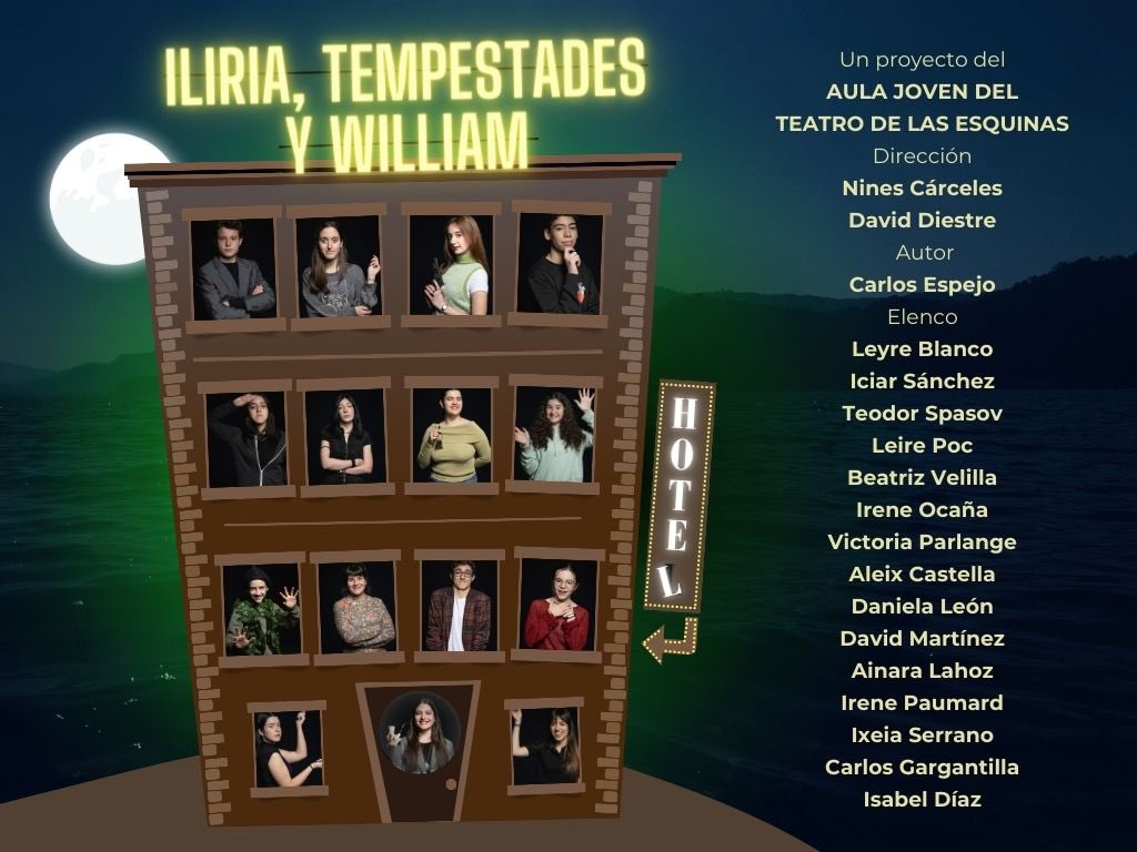 TRebulizio's tweet photo. 💚: 26 de mayo a las 18:00h el grupo del aula joven del @TeatroEsquinas de Zaragoza nos traen Iliria, Tempestades y William obra escrita por @Carlos_Espejo y que han dirigido Nines Cárceles y David Diestre https://t.co/qh0lMZr1mE