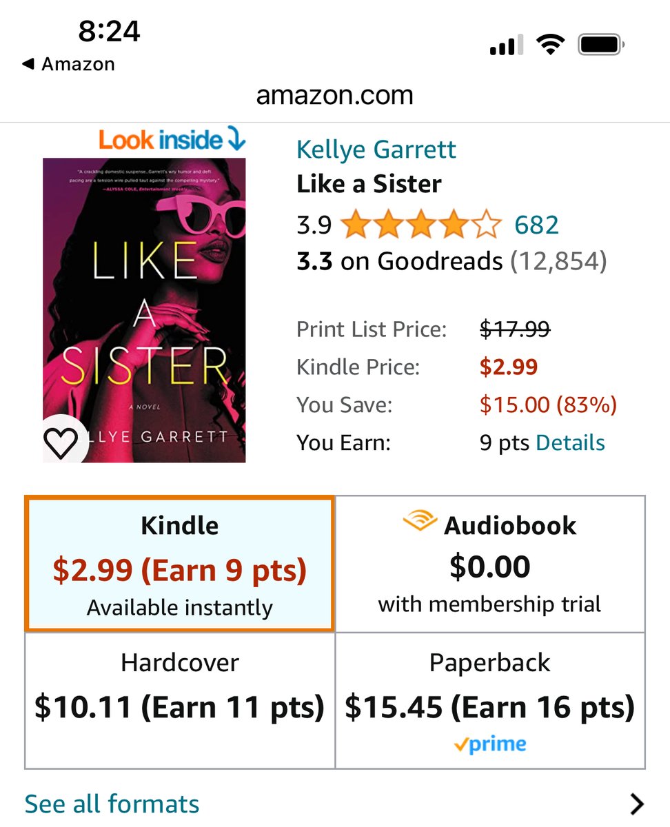 My Anthony and Lefty award winning Book of the Month Club pick suspense novel Like A Sister is a Kindle Daily Deal this week! You can get it for just $2.99 here: amazon.com/Like-Sister-Ke…