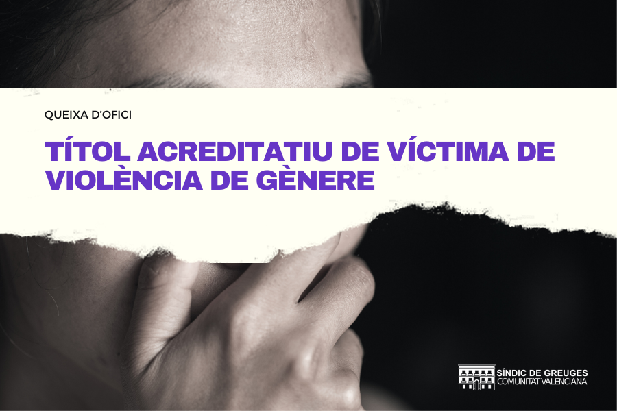 La Conselleria accepta parcialment les recomanacions del Síndic sobre el procediment d’acreditació de víctima de violència de gènere. Més informació: elsindic.com/va/actualidad/…