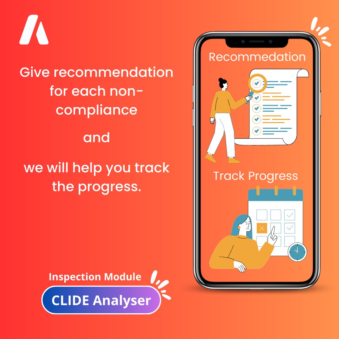 clide_analyser's tweet photo. "Turn Non-Compliance into Opportunities with CLIDE Analyser's Inspection Module! 🔧
Our Inspection Module allows you to give personalized recommendations for each non-compliance, and we'll help you track the progress. fit your unique compliance requirements and industry standards https://t.co/3L7GxBbZOR