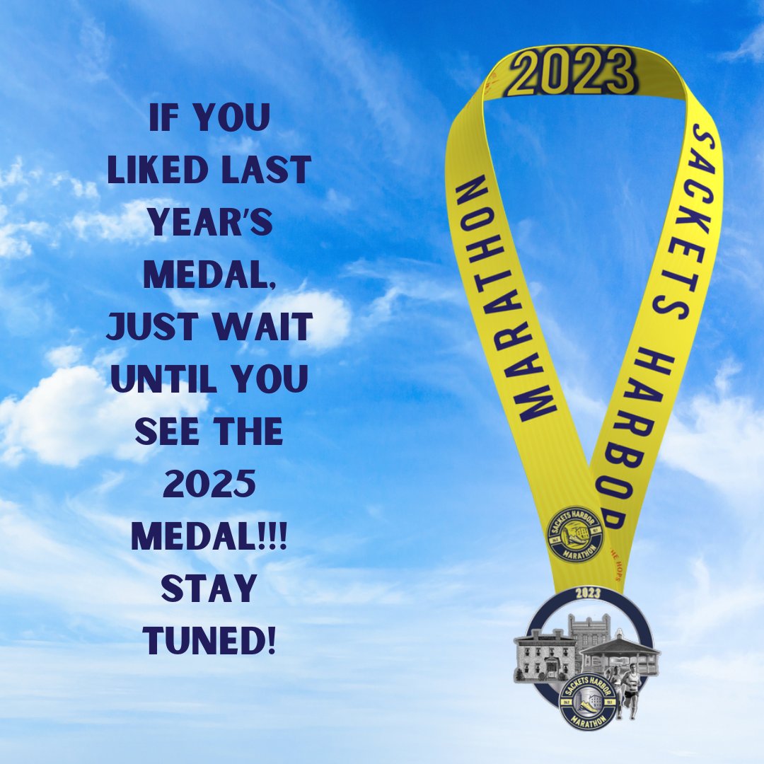 Medal reveal coming soon!

JUST WAIT!!!

#sacketsharbormarathon #sacketsharborhalfmarathon #racemedal #medalreveal #loveit #runsackets