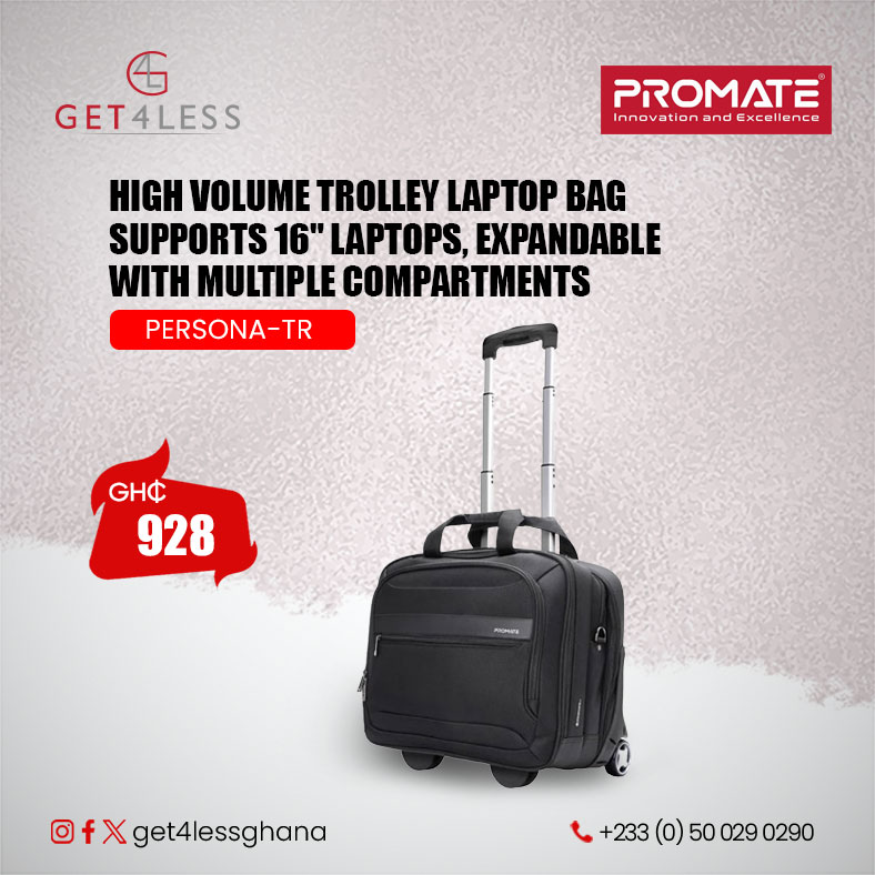 Get4lessGhana's tweet image. Elevate your travel game with G4L's Promate
sleek laptop bags! From high volume trolleys to
compact backpacks, we've got your devices
covered.
#Get4LessGhana #promate #trolleybag
#travelbags #backpack #laptopbag #gadgets
#onlineshopping #explore #fyp