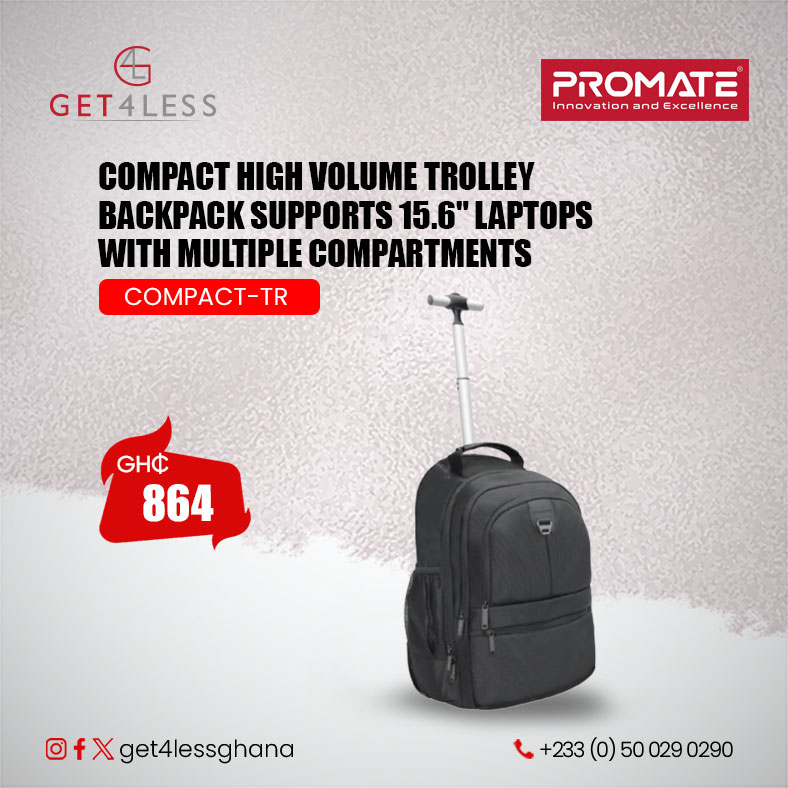 Get4lessGhana's tweet image. Elevate your travel game with G4L's Promate
sleek laptop bags! From high volume trolleys to
compact backpacks, we've got your devices
covered.
#Get4LessGhana #promate #trolleybag
#travelbags #backpack #laptopbag #gadgets
#onlineshopping #explore #fyp
