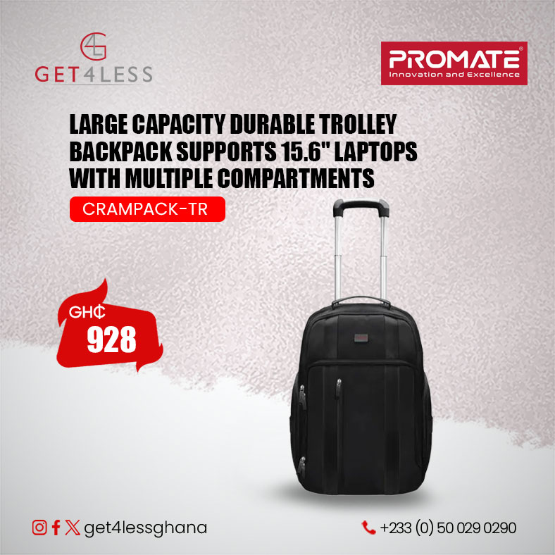 Get4lessGhana's tweet image. Elevate your travel game with G4L's Promate
sleek laptop bags! From high volume trolleys to
compact backpacks, we've got your devices
covered.
#Get4LessGhana #promate #trolleybag
#travelbags #backpack #laptopbag #gadgets
#onlineshopping #explore #fyp