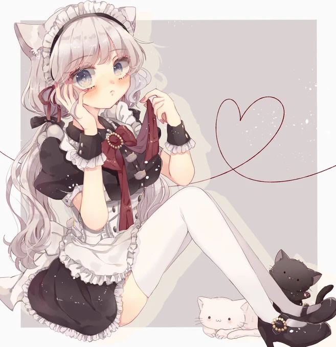 時々描いてるねこねこメイドさん 