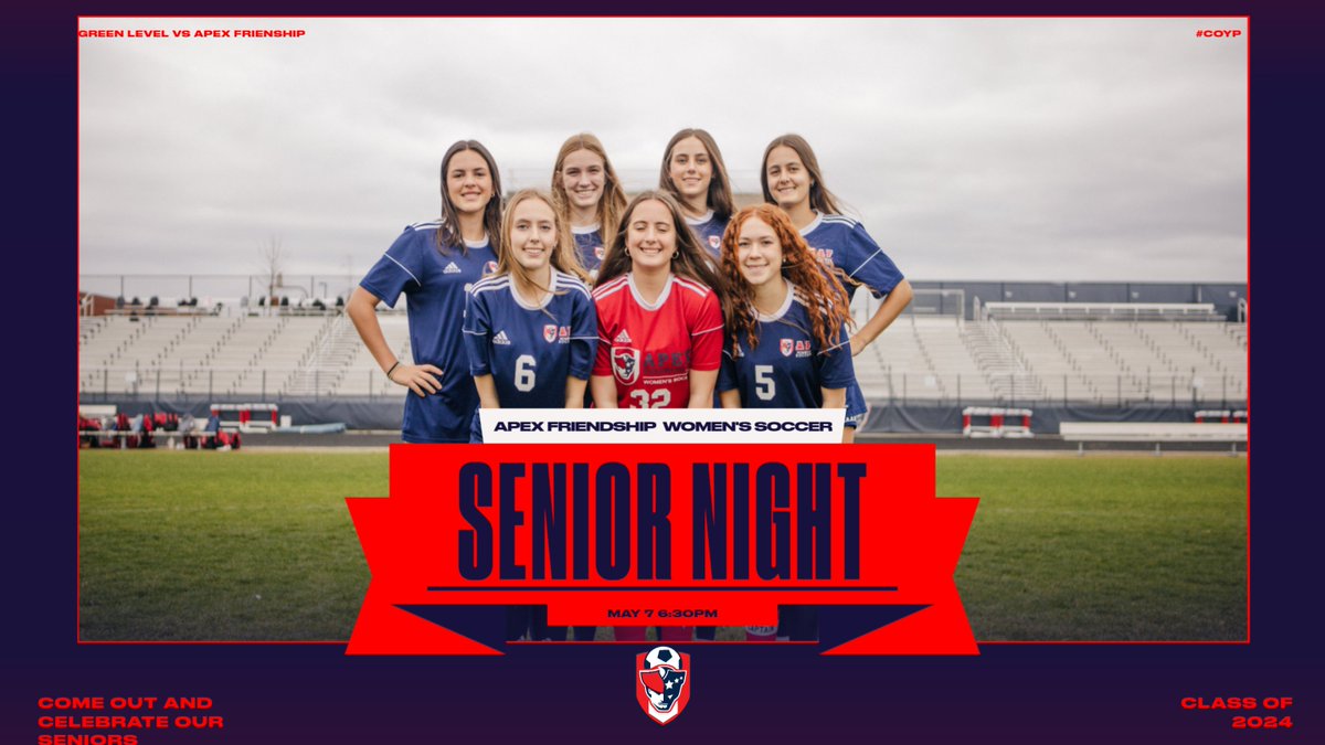 AFHS_MWSoccer's tweet photo. Tonight we celebrate the Class of 2024! Come out, support, and cheer these ladies on! #COYP #PATFAM #PLAYATSPEED #2024 https://t.co/QPGhoPAbP0