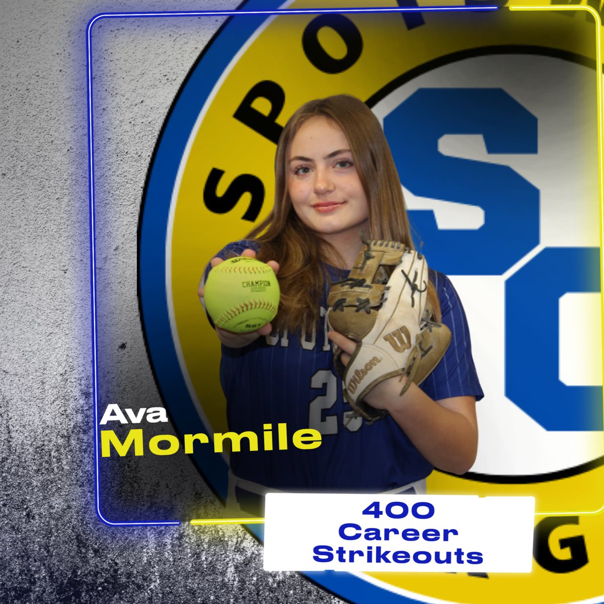 Congratulations to Ava Mormile on 400 Career Strikeouts! Looking forward to the next 100! #WeAreChargers #PridePassionSacrifice @spotswoodathletics