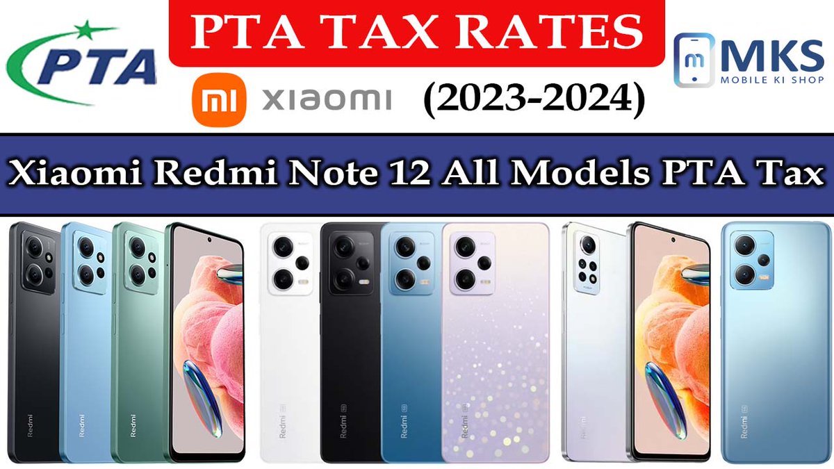 mobilekishop's tweet image. Xiaomi Redmi Note 12 All Models PTA Tax in Pakistan
For More Information Please visit Our Blog
Visit: mobilekishop.net/blog/xiaomi-re…
#Xiaomi #Redmi #Note12 #XiaomiRedmiNote12 #PTATax #TechPakistan #XiaomiRedmiNote12PTATax #MobileTax #XiaomiLovers