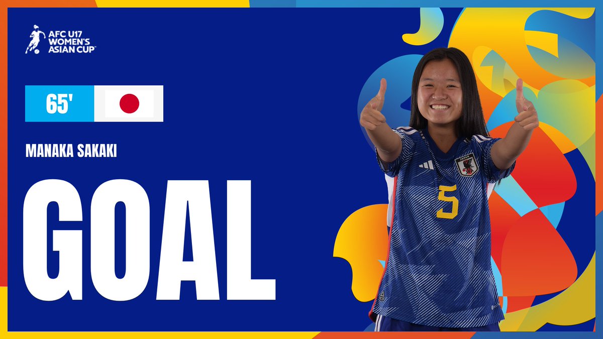 ⚽️ GOAL | 🇯🇵 Japan 2️⃣-0️⃣ Thailand 🇹🇭 😬 Manaka Sakaki's long range shot is spilled by the goalkeeper and rolls into the net! 📺 Watch Live gtly.to/0wUF3L0uo #U17WAC | #JPNvTHA