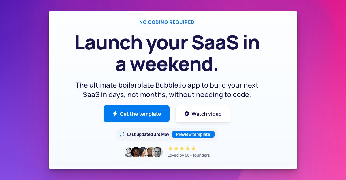 Just added a small social proof widget to the Bullet Launch landing page. It took me like an hour to figure it out 😄 (landing page not made in Bubble) That's my marketing efforts done for the week! 😬