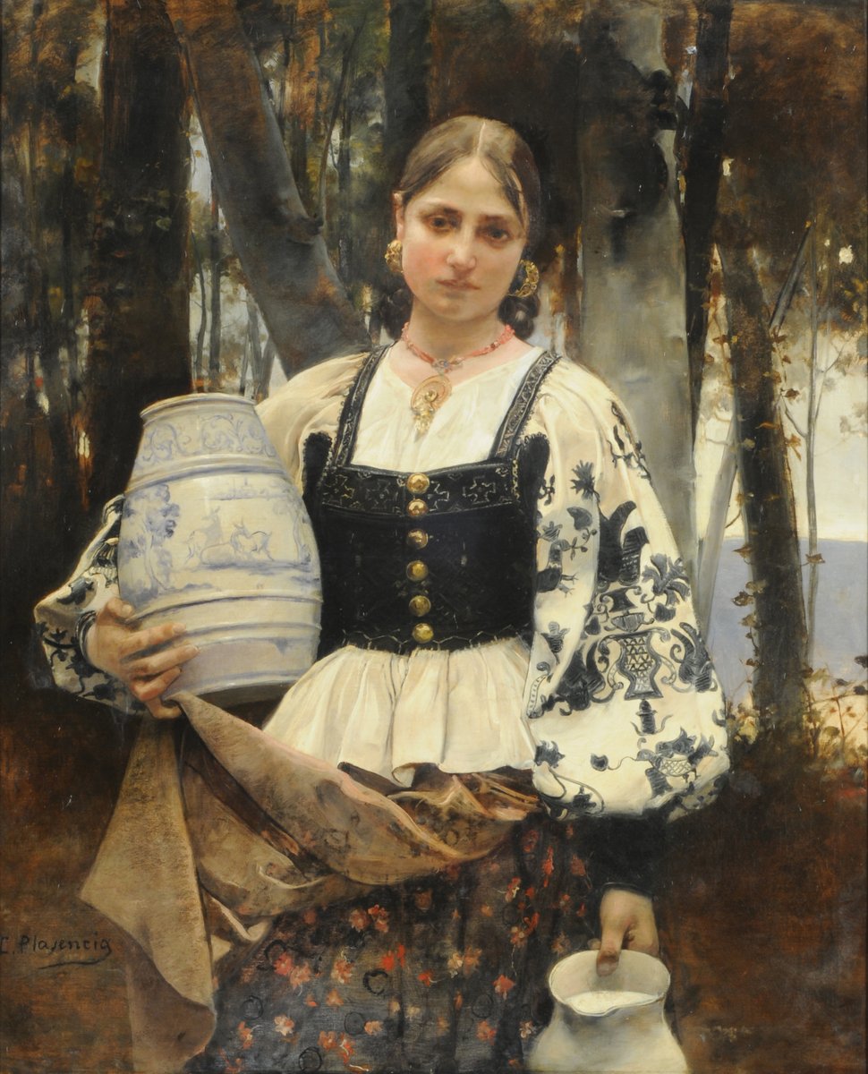 'La lechera', del pintor Casto Plasencia y Maestro (Cañizar, Guadalajara, 1846-Madrid, 1890).