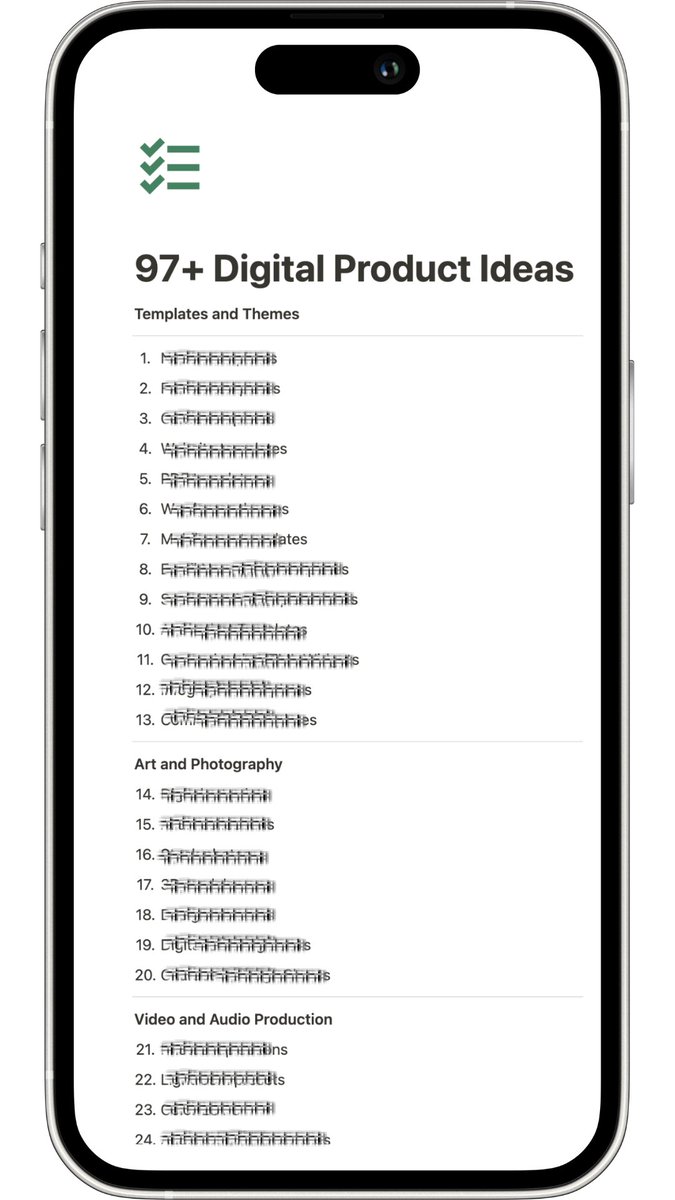 Anyone can make money selling digital products. But 97% of people don’t know what to build. So we created a list of 97+ digital product ideas for you. And it’s FREE next 24 hrs only. To get it, just: - Like - Retweet - Reply 'FREE' - Follow us (so we can DM you)