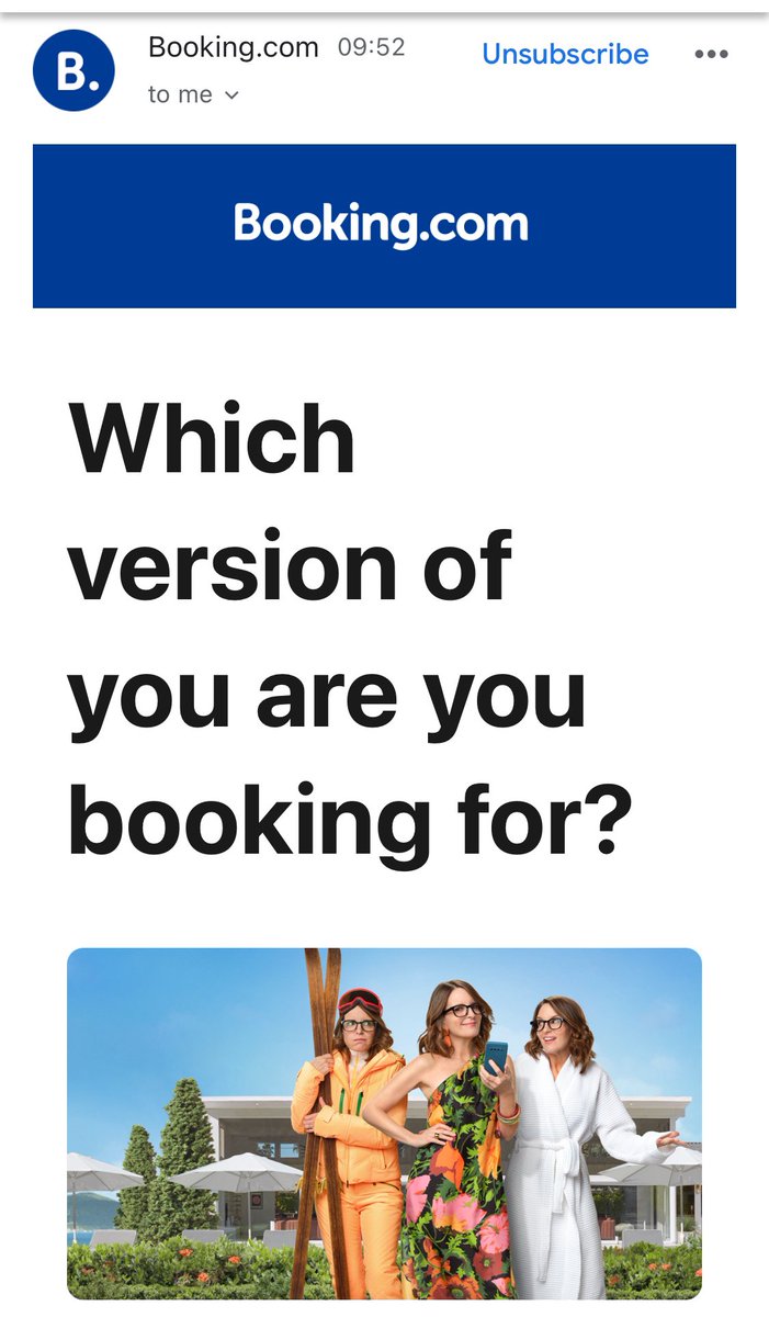 Travel agent going straight in there with the deep psychological interrogation…