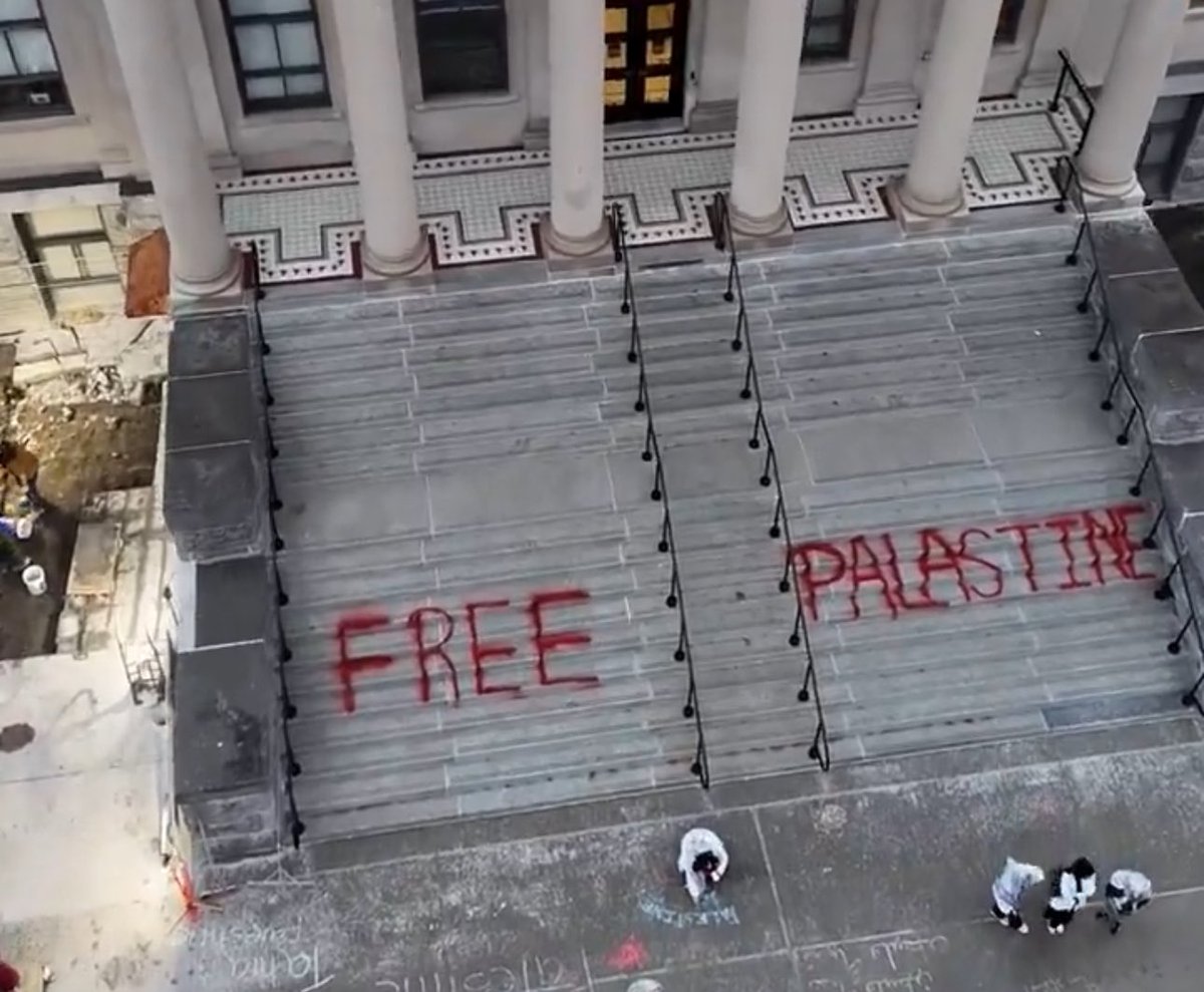 Wait. The kids at Columbia spelled “Palestine” wrong?