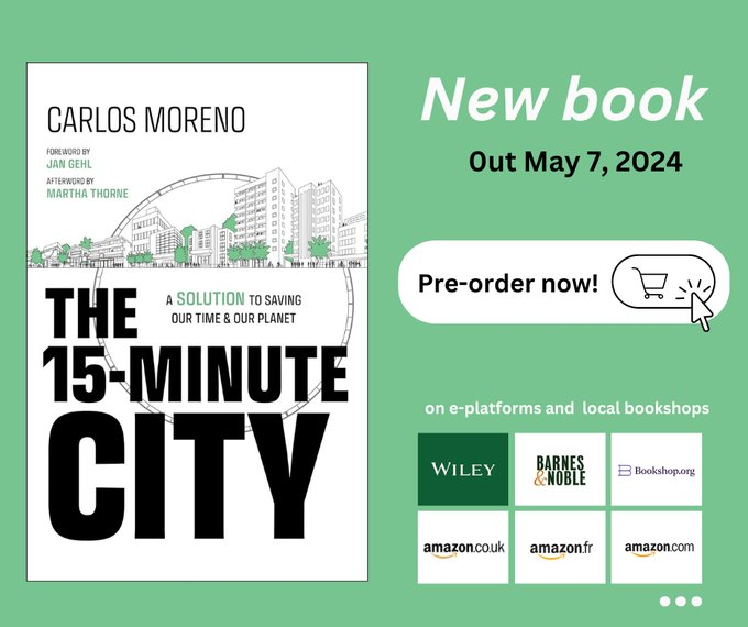 The #15MinuteCity book by <a href="/CarlosMorenoFr/">Pr Carlos Moreno | IAE-Paris Sorbonne</a> is out today. There is still controversy about the concept and the motives of the proponents of the idea.