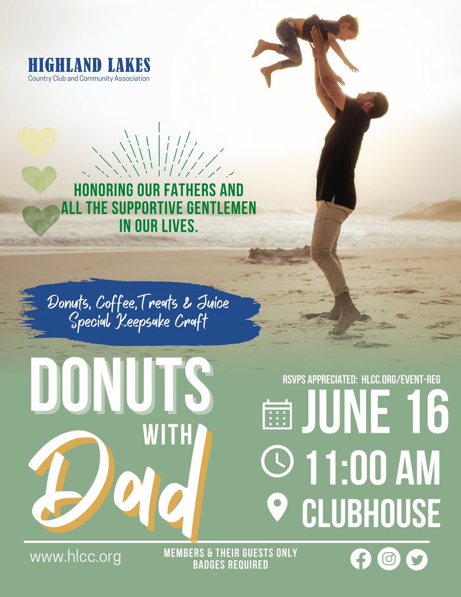 Celebrate Father's Day with us at our special 'Donuts with Dad' event! 🍩Join us on June 16th for a heartwarming celebration of our Fathers and the special gentlemen in our community!🧡 #DonutsWithDad #FathersDayCelebration RSVPs APPRECIATED! ✅✅  hlcc.org/event-reg  ✅✅