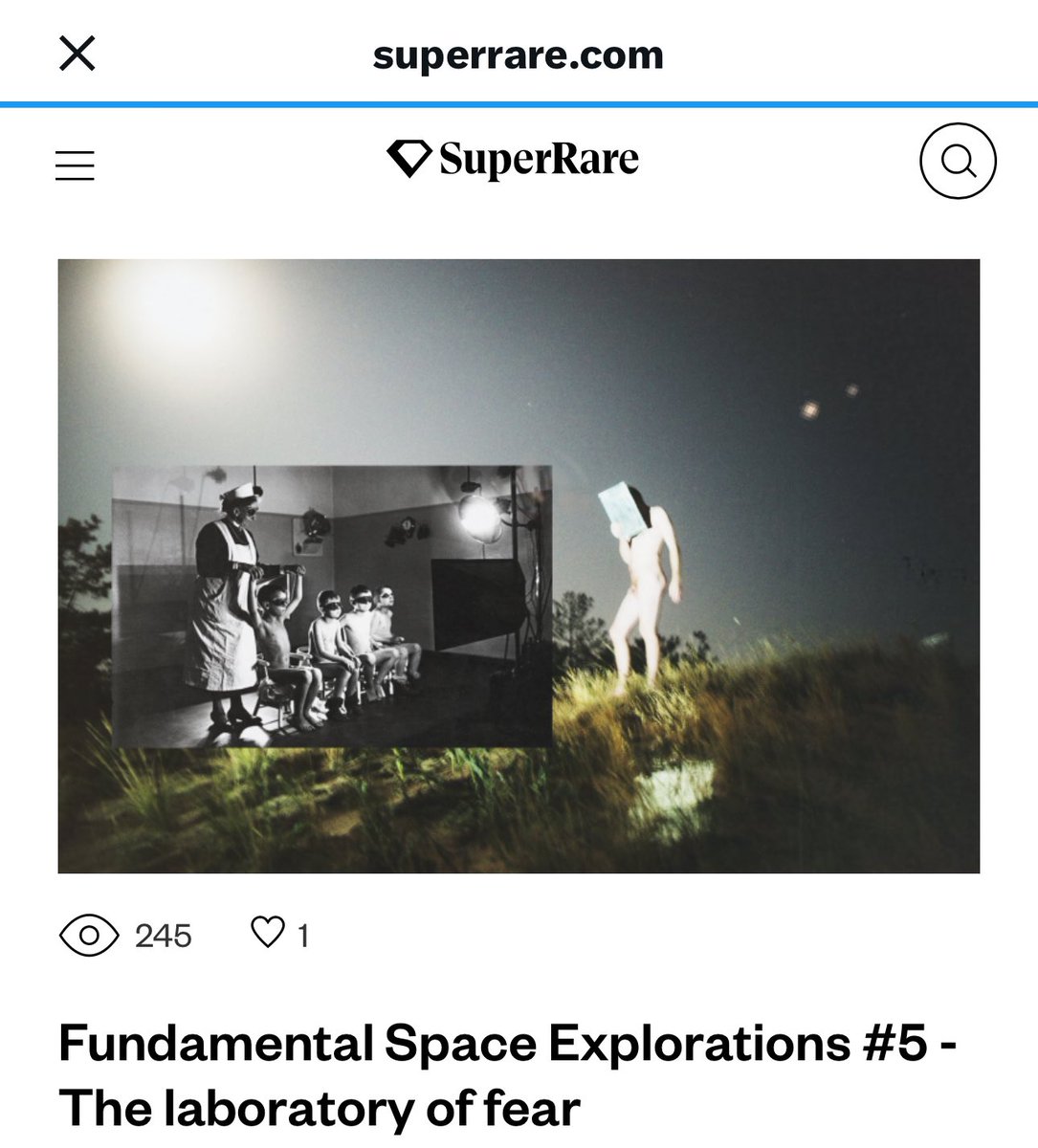 Dear friends I want to remind about my collection "Fundamental space explorations of naked singularity" on <a href="/SuperRare/">SuperRare</a>