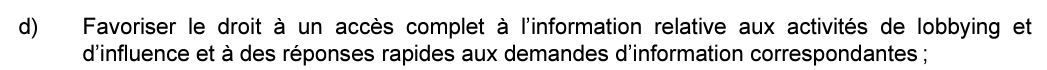 L'@OECD recommande à ses membres (dont la France) de répondre rapidement aux demandes d'accès à document administratif portant sur des actions de lobbying. Ca veut dire qu'on aura plus besoin de saisir le tribunal administratif pour avoir des comptes-rendus de RDV ???