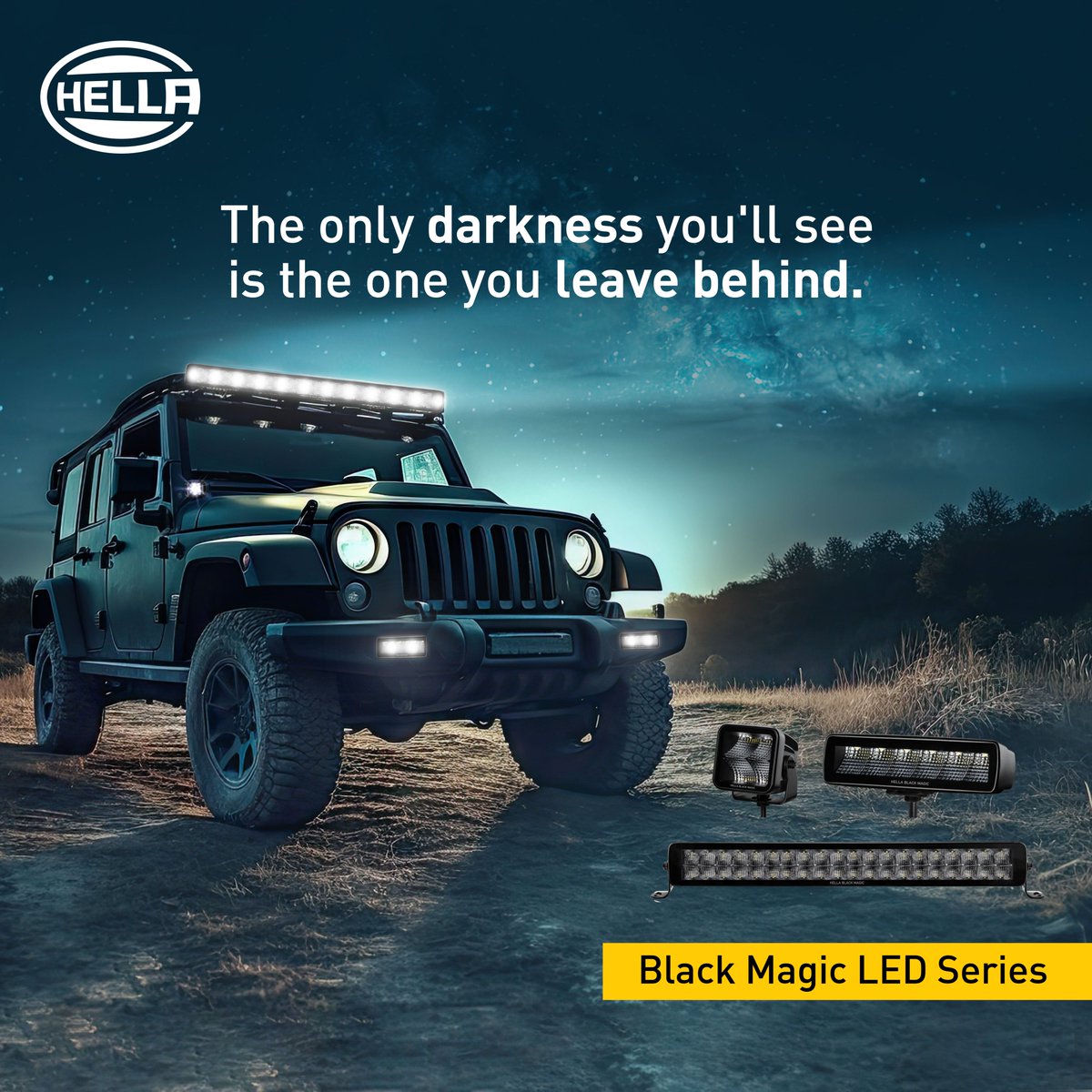With Black Magic LEDs, your path is not just illuminated, it's transformed. Leave the darkness behind and see everything coming your way!

Get yours today!
🌐 shop4hella.com
📞 1800 103 5405

#BlackMagicLightbar #Lightbars #Brighter #HELLAIndia #AutomotiveAftermarket