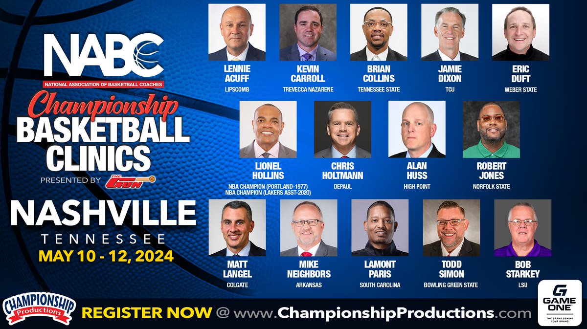 Honored to be speaking with this group of coaches this weekend in Nashville! @NABC1927 tinyurl.com/tbu9n2sn