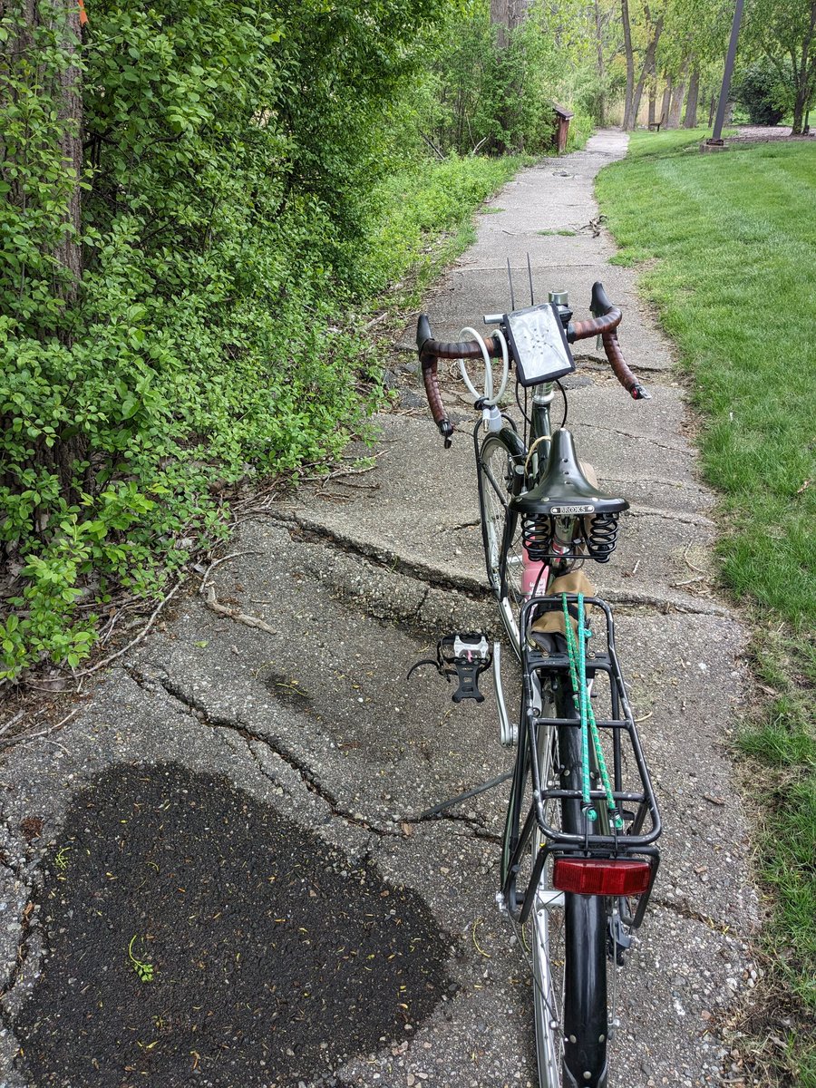 I was so excited to find this path which stated out smooth. I gave up riding soon after this point. I enjoyed the walk