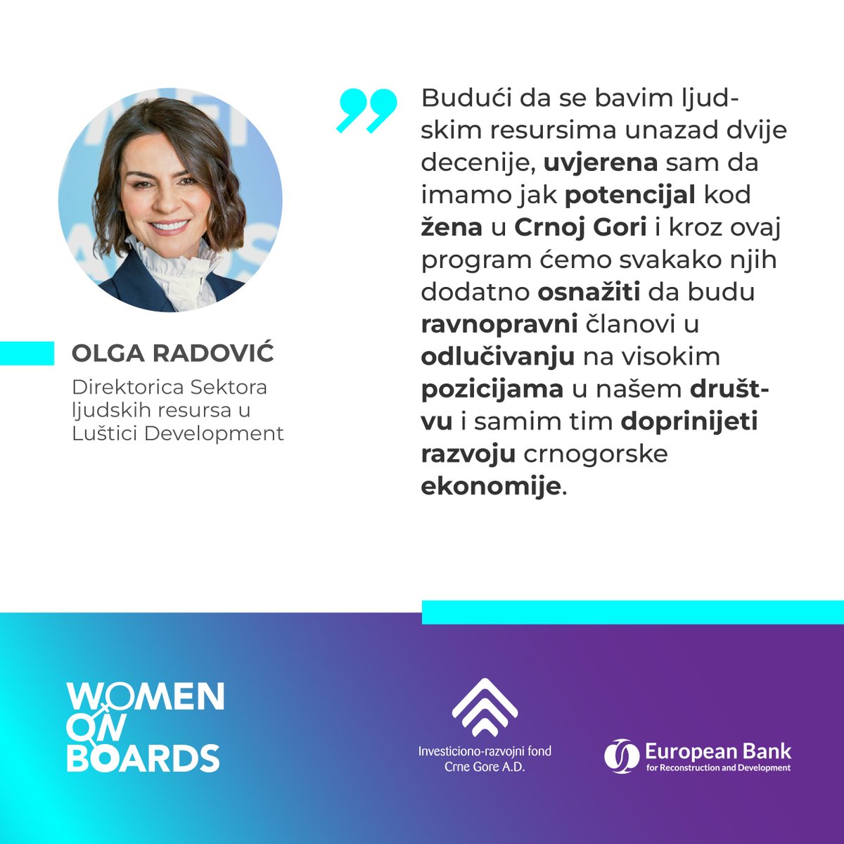 🎯#WomenOnBoardsMNE 💪⚡️👩 #AnaKentera #KristinaBukilic #OlgaRadovic

#economicgrowth #montenegro #diversityandinclusion #Womenonboards #StvarajmoZajednoBoljeSjutra
.
.
.
🟦#IRF⬜️