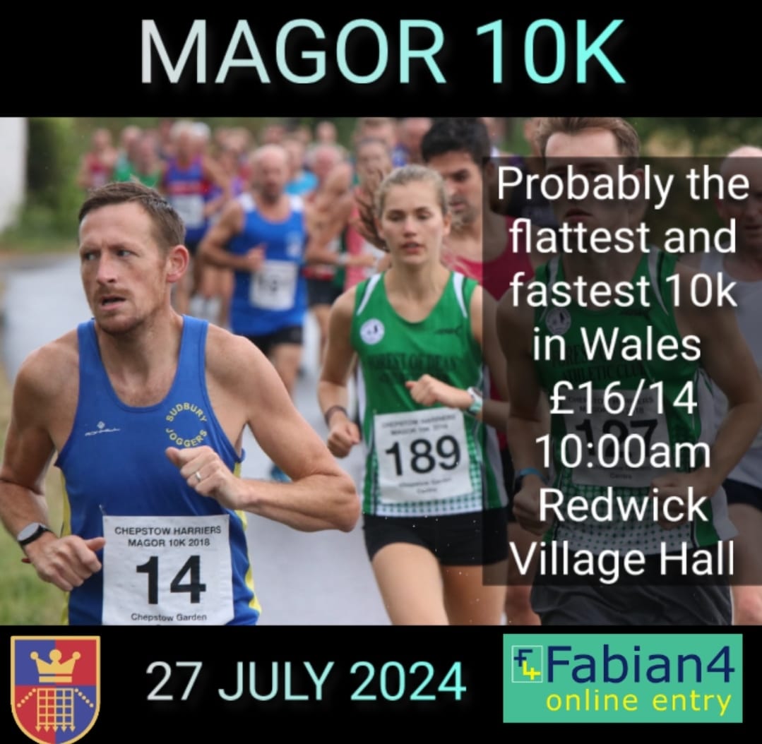 Our good friends @chepstowharrier have asked us to remind you of 'probably the fastest 10k in Wales' on Saturday 27th July A bold claim 😀 Entry via Fabian4 fabian4.co.uk