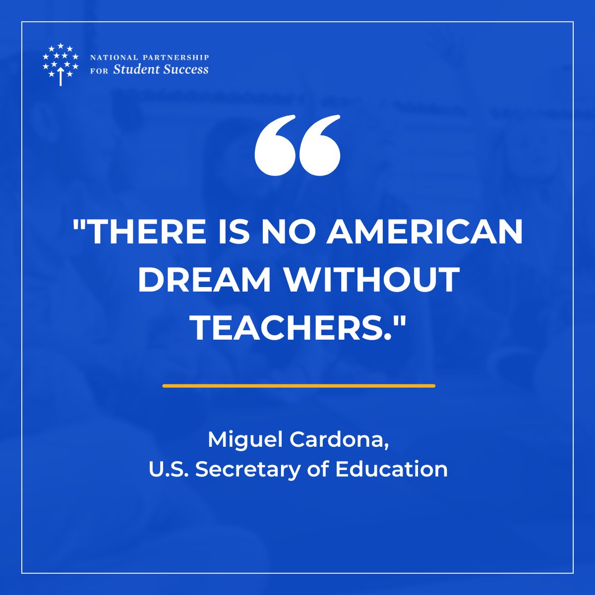 Happy #TeacherAppreciationDay to the countless educators working to support our students each day. @USEdGov @SecCardona couldn't have said it any better. #ThankYouTeachers