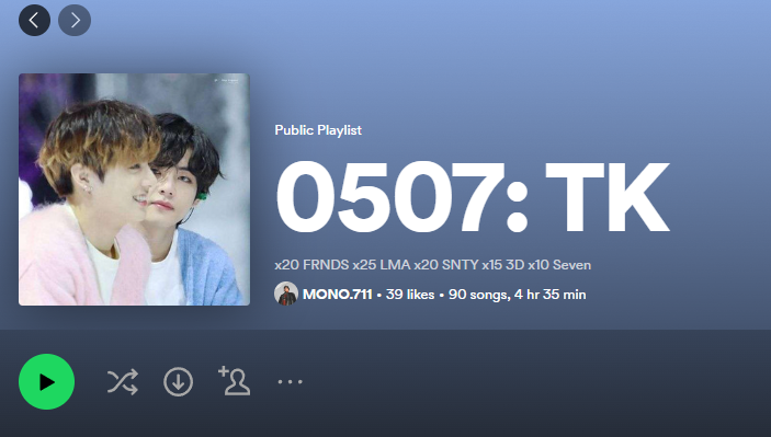 Here is a TK Playlist that you can use for today. Focus on 🐯🐰 Do this sequence daily: 1. Stream via artists' profiles (x1) 2. Plain your chosen focused Pl 3. Stream via artists' profiles (x2) 4. Share song/profile link in every SNS open.spotify.com/playlist/4r0Os… Thank you 🙇‍♂️