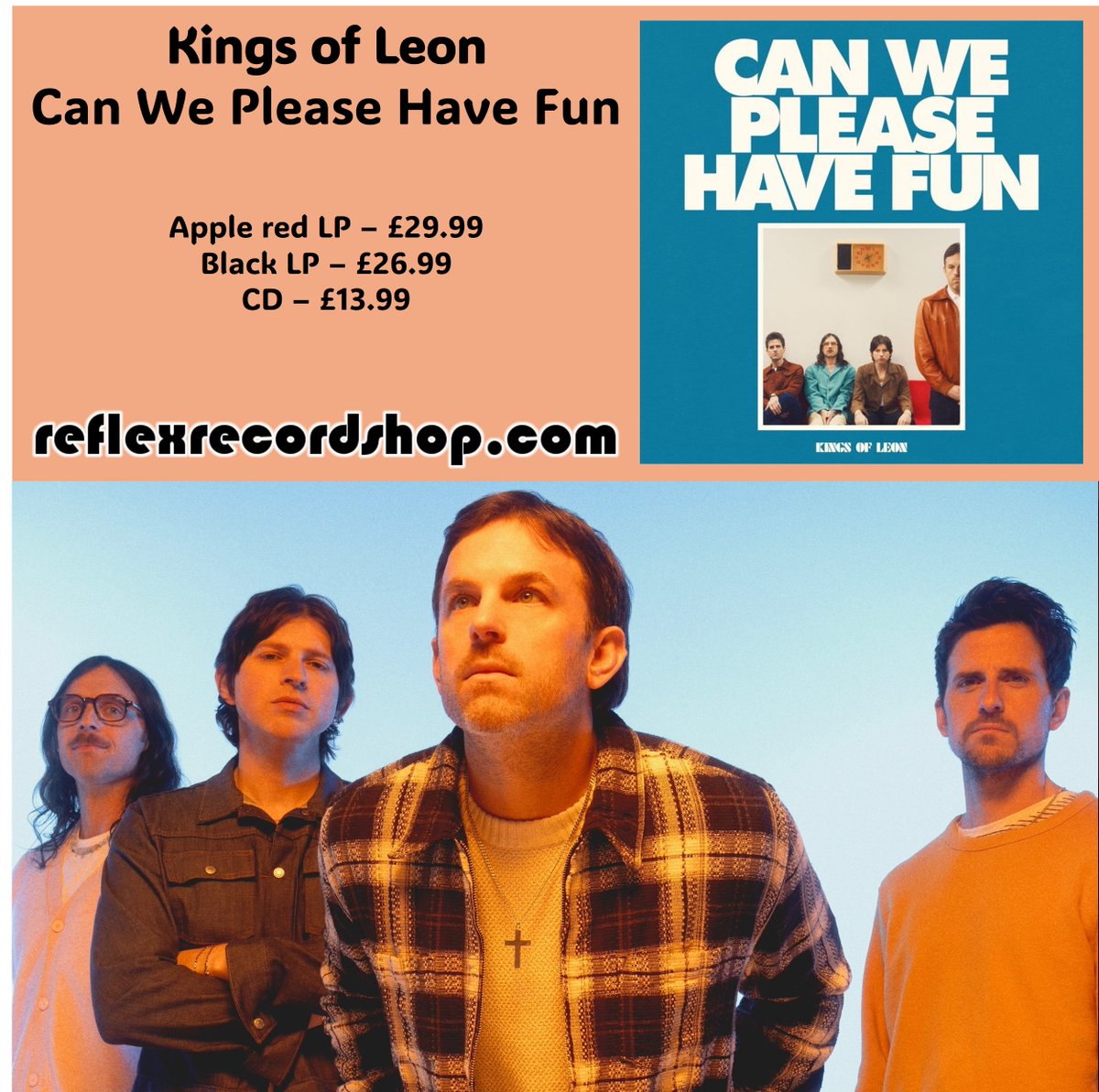 🌟Out Friday🌟 As its title suggests, Kings of Leon's ninth studio album is a document of one of this era's great rock 'n' roll bands cutting loose, trying new things, and, yes... having some fun! Pre-order: reflexrecordshop.com/product/63269/… @KingsOfLeon @capitolmusic