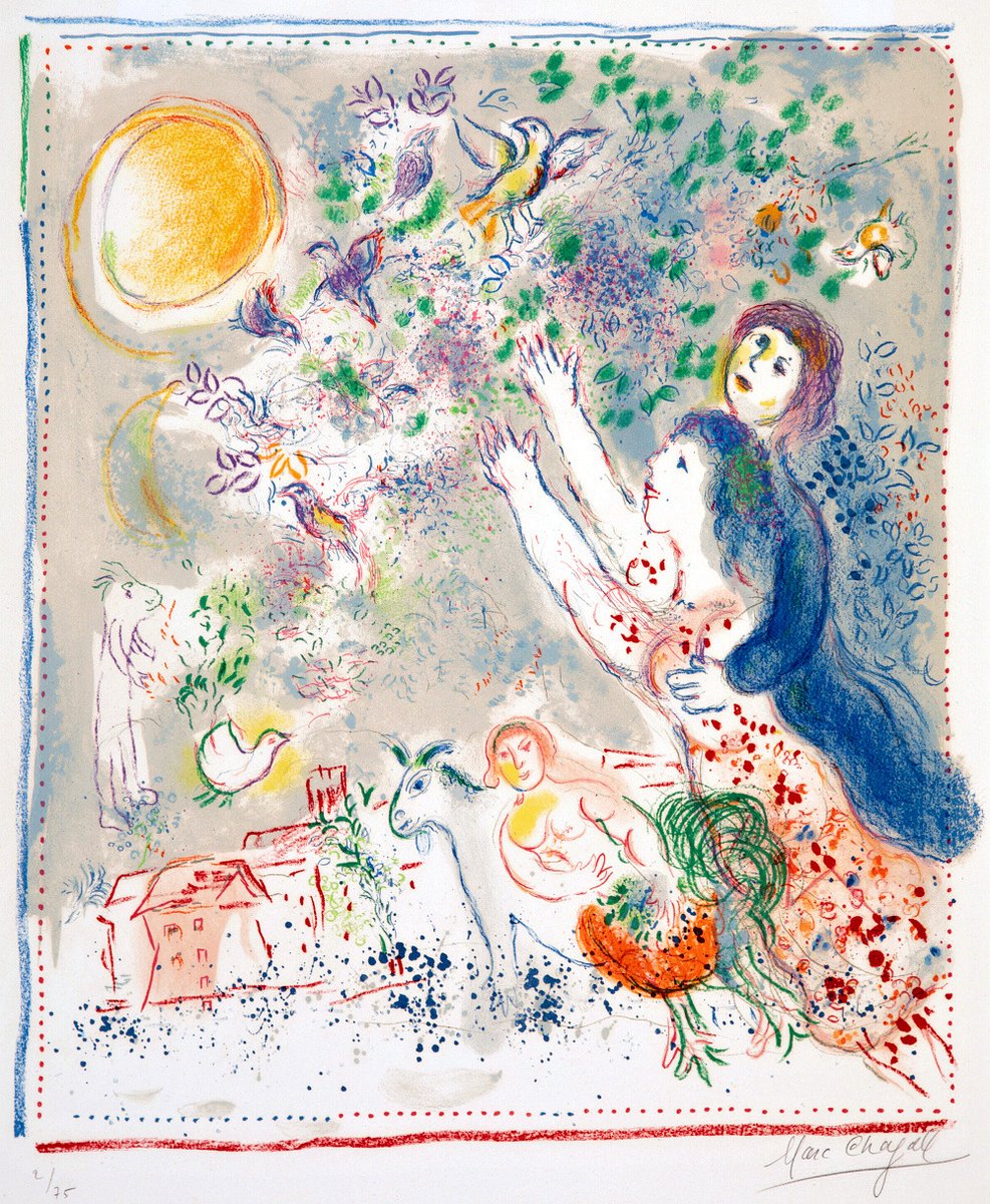 Marc #Chagall (1887-1985) - La chasse à l'oiseau bleu, 1969.