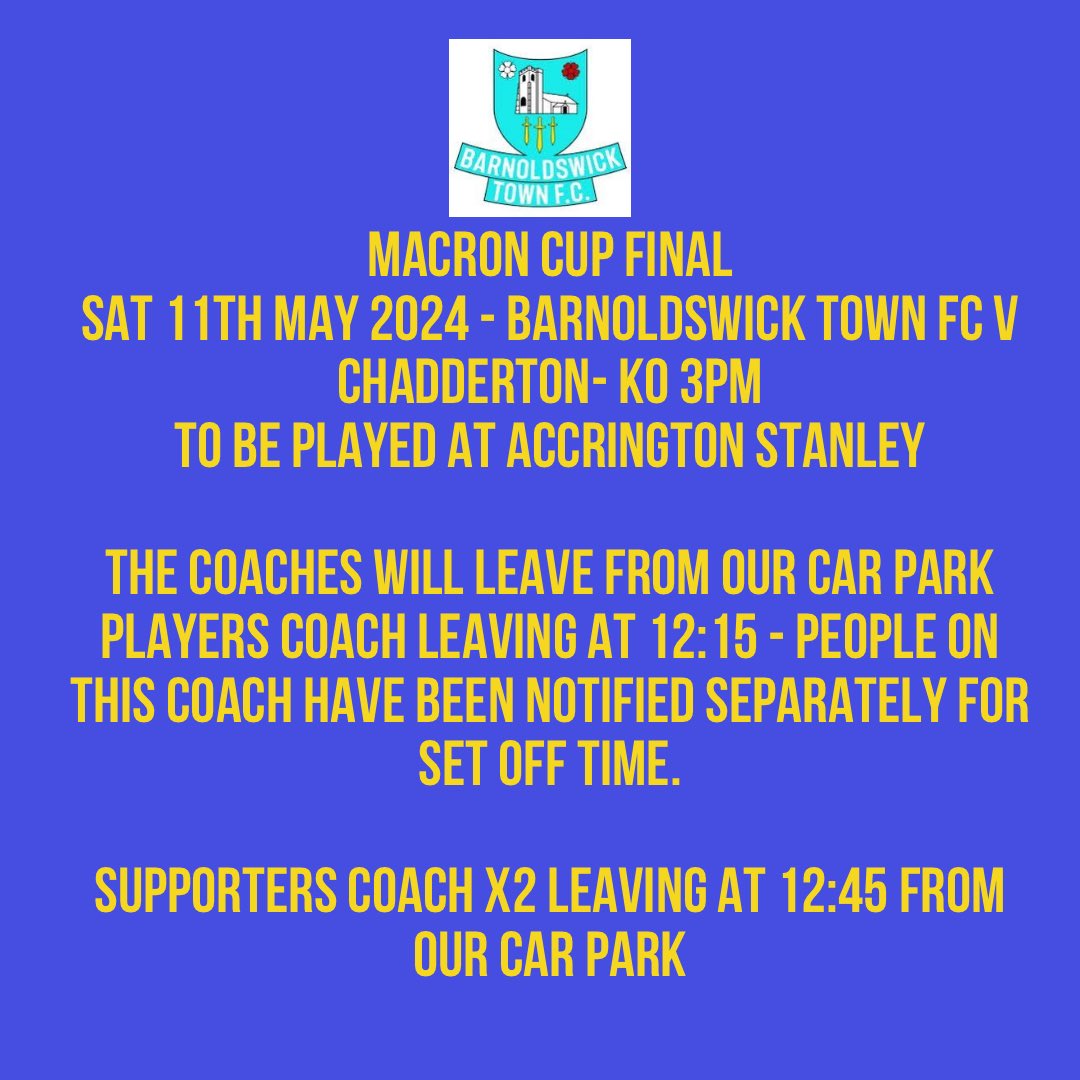 Coach Update… Saturday is quickly coming around are you coming to be our 12th Man?? We have just 8 seats left on the Fun Bus if anyone would be interested in a seat on the coach please let us know. Tickets are also still available #sewer ⚽️💙💛