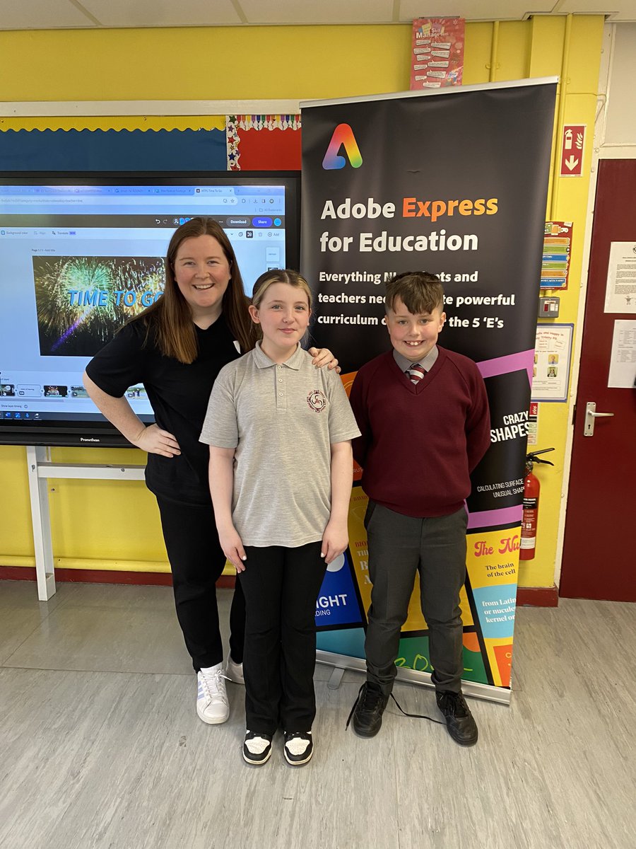 A huge thank you to Nicole from AdobeNI for working with our Digital Leaders today for the Adobe Film Festival! We had great fun shooting our clips and deciding on our footage. @AdobeExpress @NOCpsEd @dom_traynor