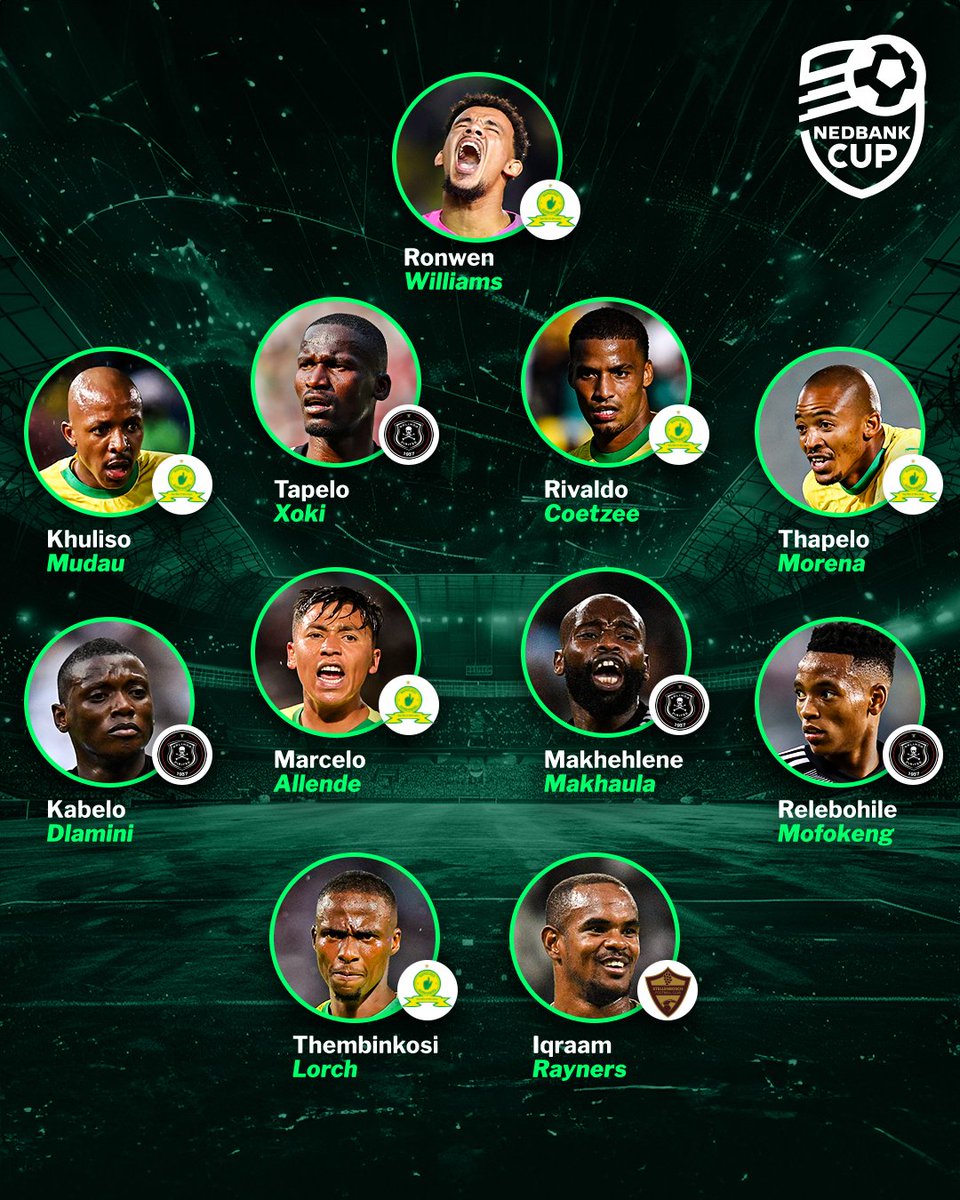 Here are the 4 #NedbankCup2024 team of the Rounds🔥🔥 I think the Nedbank Cup player of the tournament will be between Lorch and Maswanganyi