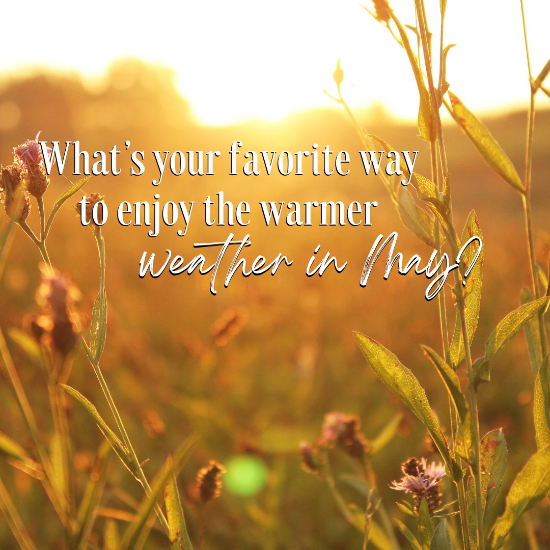 May brings warmer days and endless possibilities! ☀️ What's your favorite way to soak up the sun and enjoy the warmer weather? Share your go-to activities with us! 🌺 #MaySunshine #OutdoorFun #SpringActivities