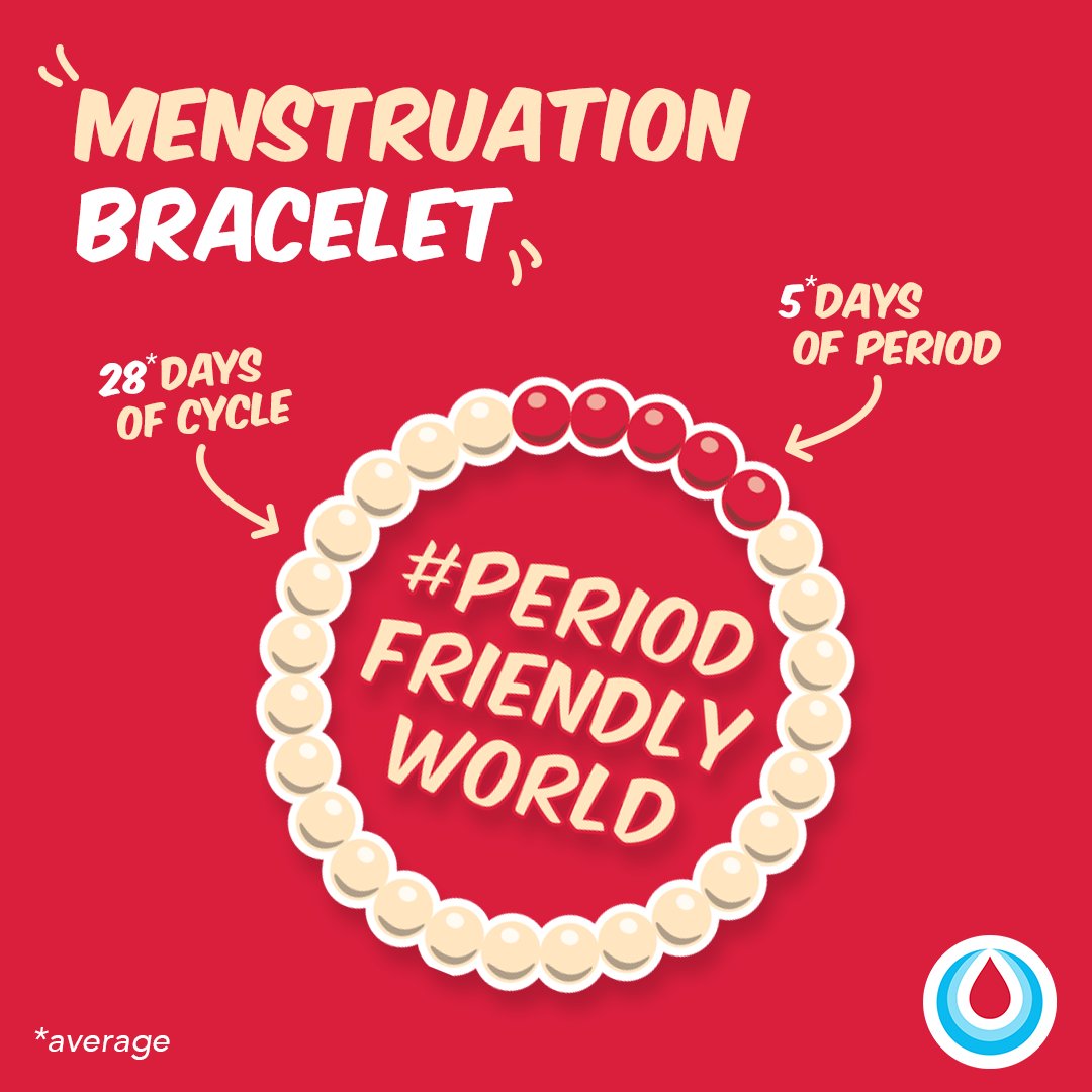 The Menstruation Bracelet is more than an accessory. It is a symbol of menstruation. And it is a statement. A statement that says: Periods are nothing to hide. 28 beads, 5 of them red. An average of 28 days per cycle, 5 of them bleeding. 🩸 #PeriodFriendlyWorld #MHDay2024