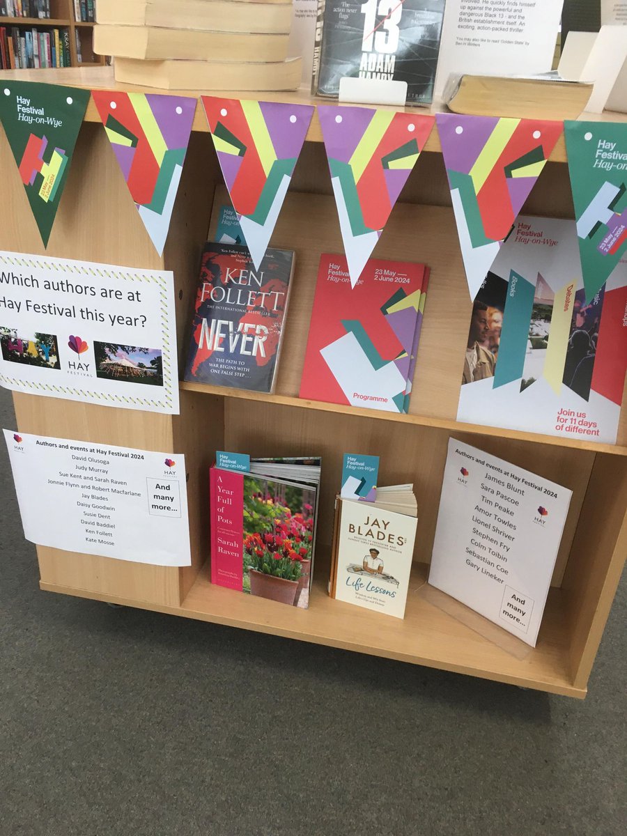 We are very excited about Hay Festival 2024. If you haven't booked your tickets yet- pick up a FREE programme and take out a book by one of the fabulous authors giving a talk at this years festival. Thanks to our lovely pals at @hayfestival for the lovely FREE bits and bobs.