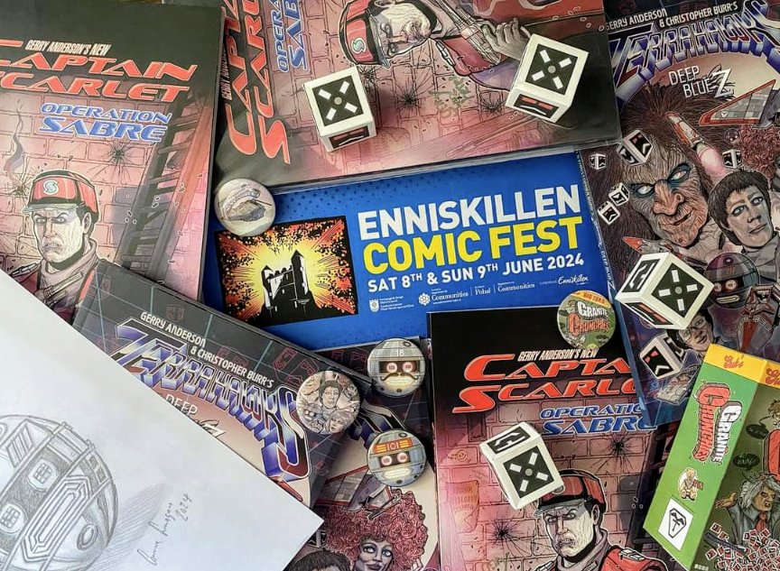 Delighted to have Connor Flanagan, artist for Anderson Entertainment appearing @EknComicFest this year. What's your favourite Gerry Anderson show??