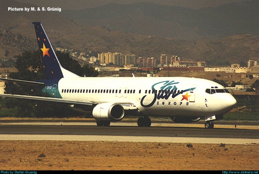 A Star Europe B737-400 seen here in this photo at Malaga Airport in August 1997 #avgeeks 📷- See photo