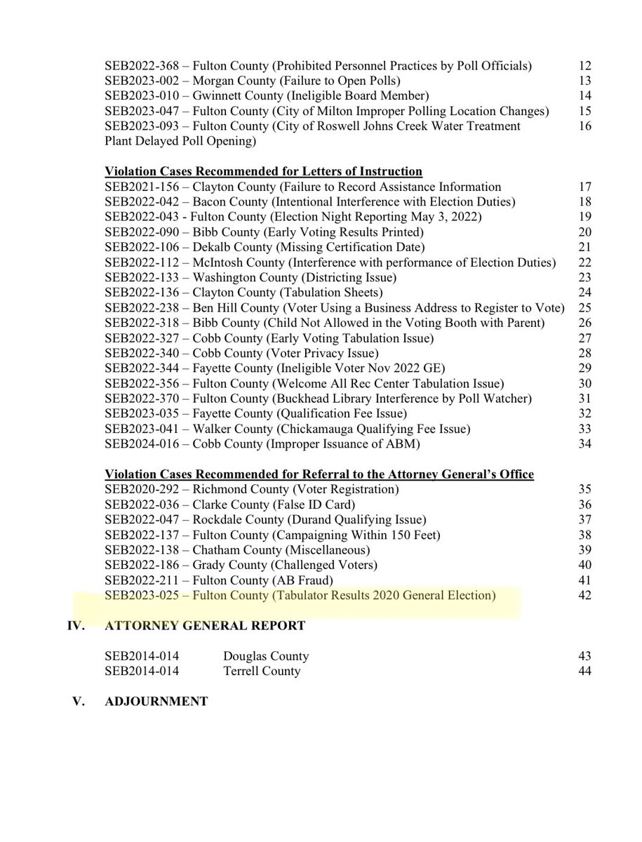 Very important Georgia State Election Board meeting coming up at 9:30 a.m. The last item on the agenda involves 20,977 unsubstantiated votes in the 2020 Election recount and 20,713 votes in the first count from tabulators that “do not exist.” In other words, they got caught.…