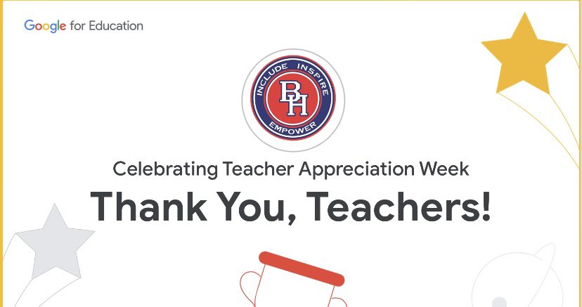 This #TeacherAppreciationWeek, I’m grateful for the opportunity to inspire, guide, and empower all of the amazing faculty & staff that help make @bhpsnj  successful for our students day in and day out. 

#TAW2024 🎉
#GoogleEdu
#ThankYouTeachers
#GoogleChampions