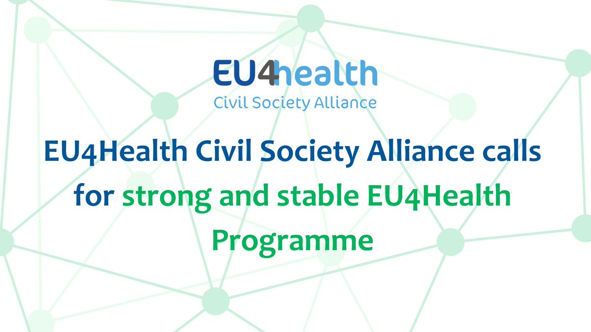 The midterm review of the EU Multiannual Financial Framework saw the @EU_Commission cut 1 billion from the #EU4Health Programme. As part of the #EU4Health Civil Society Alliance, we advance 4 key requests to the EU institutions! 👉Learn more: bit.ly/3WyBQAy