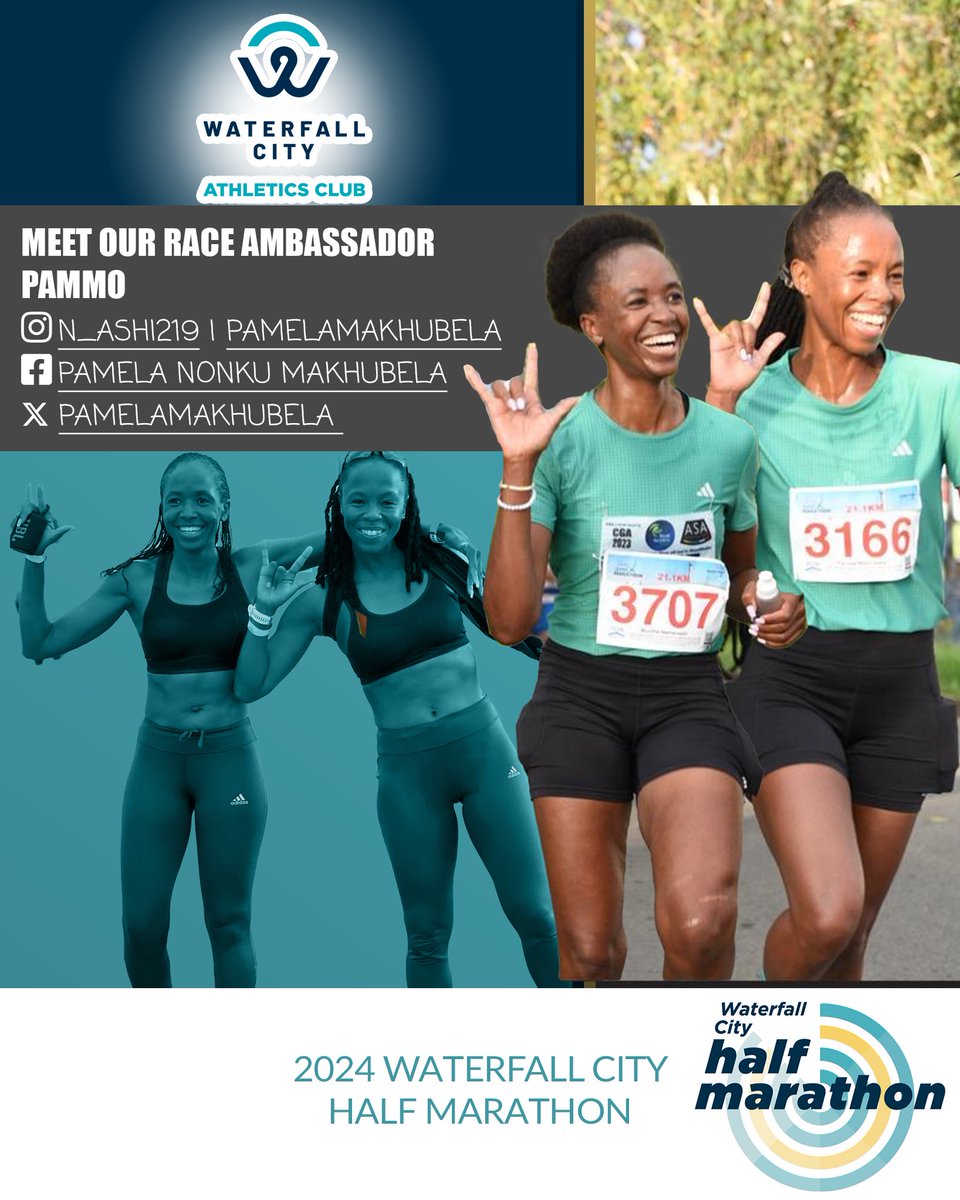 Meet our race ambassadors, The Dynamic Duo, PamMo! 2 in 1 laba😄We’re excited to have you queens show us how it’s Done! 
Click the link waterfallcityac.co.za to enter and see these queens doing their thing!🎉
#WaterfallCityHalfMarathon2024
#Reakitima
#BlueWave
#WCAC
#AreyengMOA