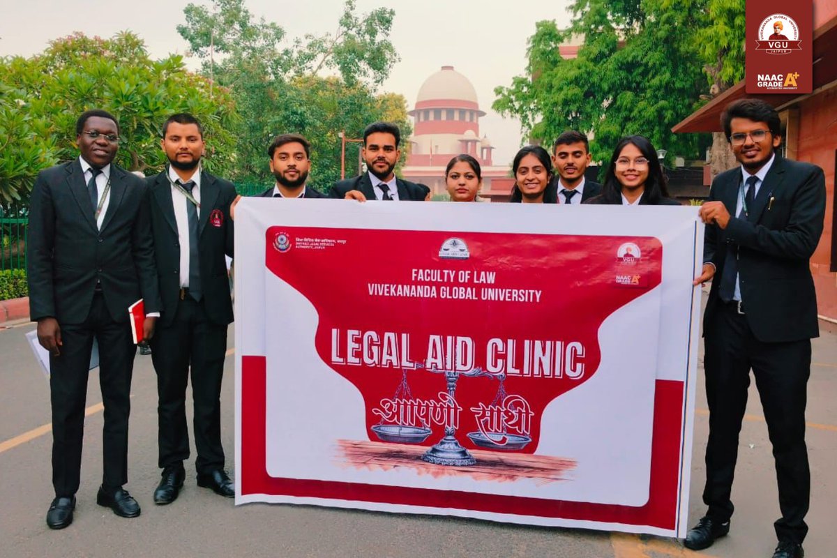 'Exploring the corridors of justice! 🏛️ Law students from Vivekananda Global University delving into the heart of legal proceedings at the Supreme Court of India. . . #LegalInsights #SupremeCourtVisit #VivekanandaGlobalUniversity'