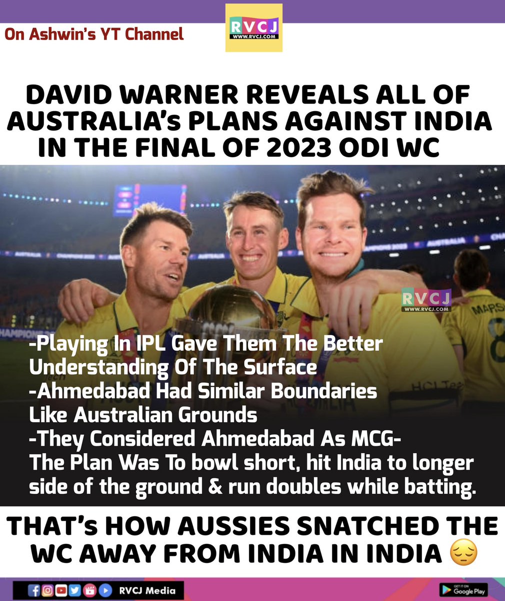 David Warner about Australia's 2023 ODI CWC Final..