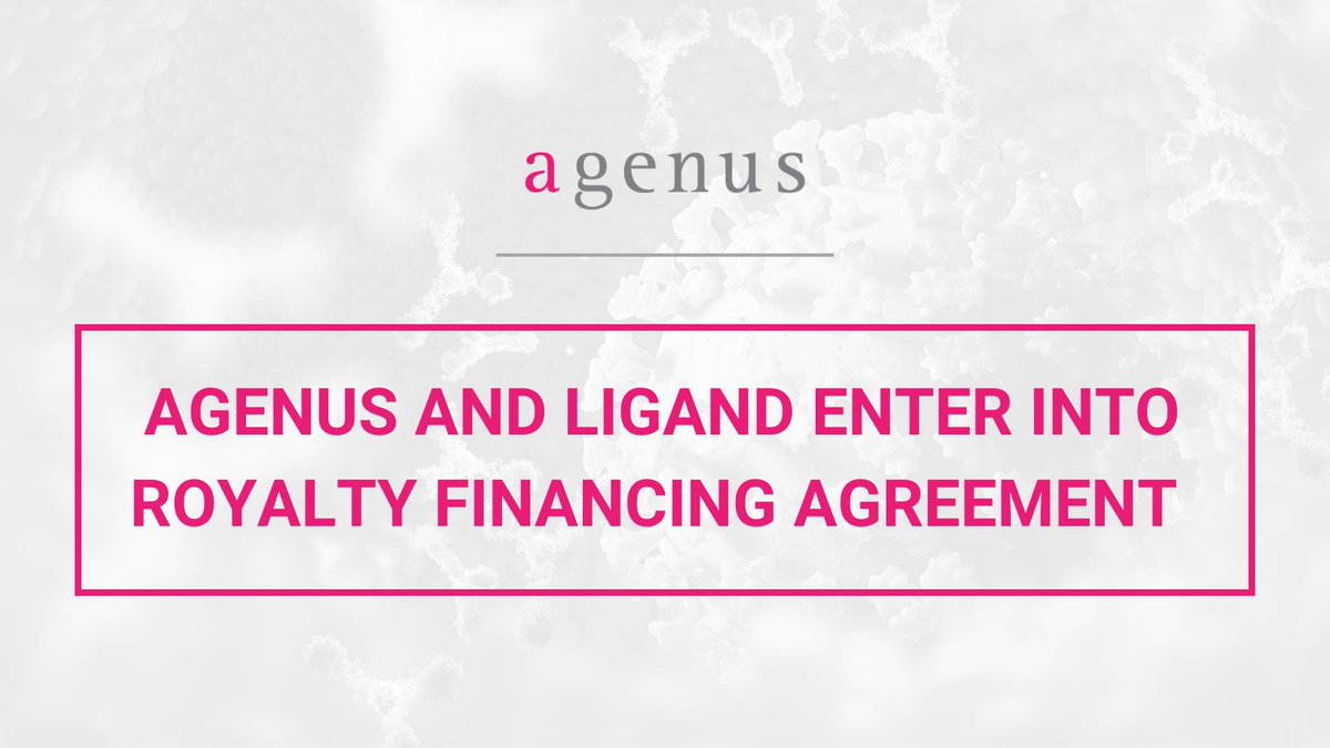 Today we announced a royalty financing agreement with @Ligand_LGND. This collaboration enables Agenus to accelerate our efforts to bring botensilimab/balstilimab to patients. Learn more here: bit.ly/3WsFFXV