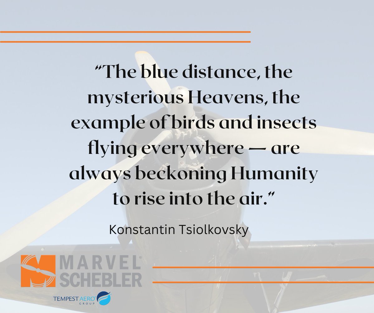 “The blue distance, the mysterious Heavens, the example of birds and insects flying everywhere — are always beckoning Humanity to rise into the air.”

#MarvelSchebler #generalaviation #inspiration