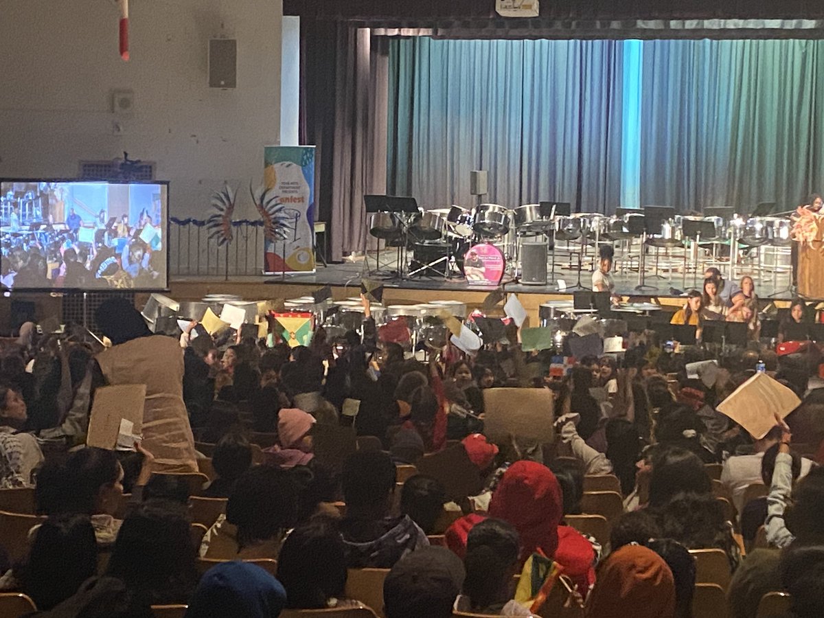 Panfest has begun!First day of music from @tdsb students and lessons about Pan as an act of resistance and resilience from @TDSBDirector , the importance of Arts education from Chair @rchernoslin a touching tribute to Lloyd McKell and lots of waving flags!! #tdsbpanfest2024